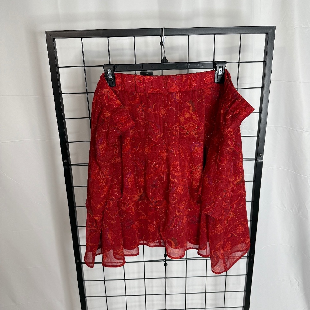 Torrid NWT 6X Red Tiered Ruffle Mini Skirt